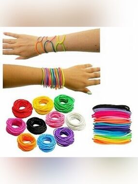 *BRAND NEW* Rhode Island Novelty 11 Bright Multicolor JellyRubberGummy Bracelets